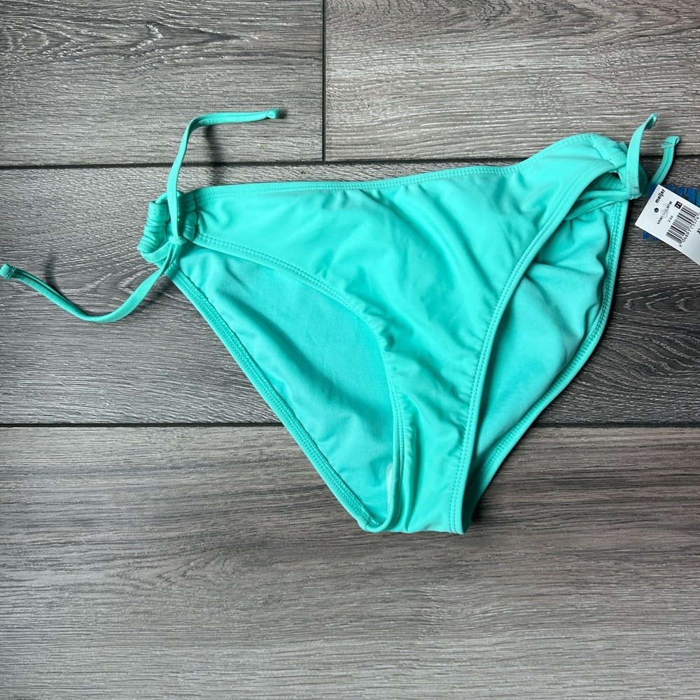 Women's Tie-Side Bikini Bottoms in Aqua NEW
